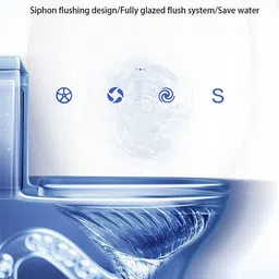 clayplus 3002 Preimum Grade Ceramic's Wallmounted Western Commode 12 inche trap Western Commode image 2