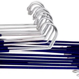 Premium Non-Slip Stainless Steel Saree hanger with lower band lock - for Sarees, Trousers, Stoles, Scarfs Steel Saree Pack of 10 Hangers For Saree-image-8