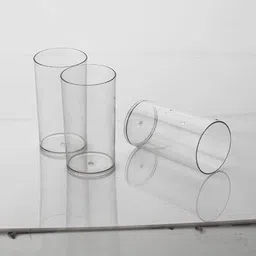 kanha (Pack of 6) Plastic Stylish Look glass Set for Mocktail, Cocktail , Smoothie, Mojito Glass Set Water/Juice Glass image 5