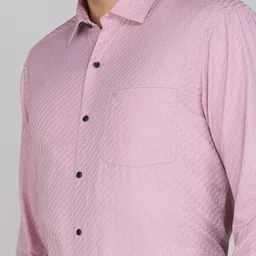 arrow Men Slim Fit Checkered Cut Away Collar Formal Shirt image 5