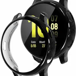 KAZUKI Front and Back Screen Guard for Full Coverage Soft Plated TPU Screen Protective Bumper Case Cover for Samsung Galaxy Watch Active 2 44mm Smart Watch (Flexible|Silicone)-picture-13