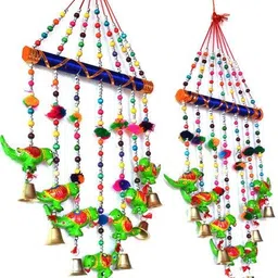 palpal ART GALLERY Home Decoration Items PARROT Wind Chimes V safe combo set of 2 Home Decoration for Hall balcaney Wall/Door/Window Hanging Bells Plastic Windchime image 2