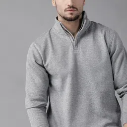 roadster Men Full Sleeve Solid Sweatshirt image 3