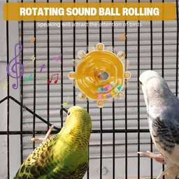 verilux Bird chew toy swiveling parrot toy with colorful beads for small birds Plastic Chew Toy For Bird image 4