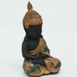 vedas Justen Monk Meditating Table Decor (Green) image 4