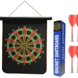 marathon Double Faced Portable, Foldable High Quality Magnetic Dart Game With 4 Colourful Non Pointed Darts. Strong Magnetic Hold And Darts Stick Archery Kit Dart Board Board Game Dart Board Game-picture-23
