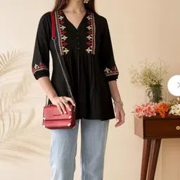 emica Women Embroidered Viscose Rayon Flared Kurta-picture-21
