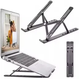 Prefect workmate MetalLaptopStand Aluminium Floor and Desk Stand Laptop Stand with Adjustable Height Compatible with Universal Laptops-image-2