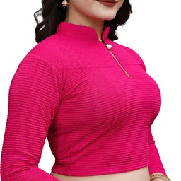 women mode Band collar Women Blouse image 3