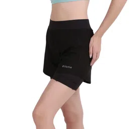 itsme Solid Women Black Sports Shorts-picture-18