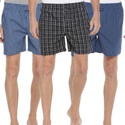 force nxt Pack of 3 Checkered Men Boxer-picture-33