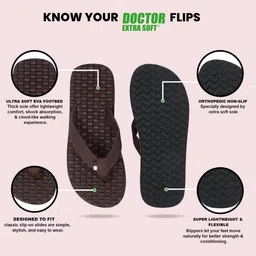 doctor extra soft Men's House Slipper Ortho Care Dr Orthopaedic Diabetic Comfortable Bubble Wrap Men Flip Flops image 3