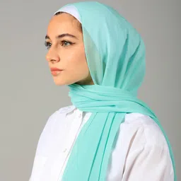 urshia Solid Georgette Women Beige Scarf-picture-14