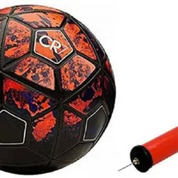 unik Red Football with Inflating Air Pump Football - Size: 5-picture-25