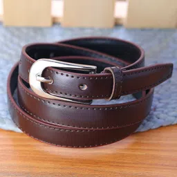 Women Casual, Party, Formal, Party Brown Genuine Leather Belt-image-3