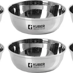 kuber industries Stainless Steel Serving Bowl Stainless Steel Pack of 6 Serving Bowl Set for Kitchen ( Pack of 6 ) image 1