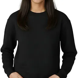 hoc Women Solid Round Neck Pure Cotton Black T-Shirt-picture-15