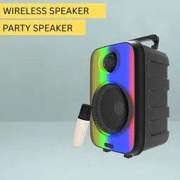 SYARA Raibow (BLUETOOTH TROLLEY SPEAKER) Dynamic Thunder Sound With Karaoke MicU463 35 W Bluetooth Party Speaker-picture-21
