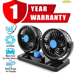 gadiparts Car Fan 12V 360 Head 2 Speed Quiet Strong for All Auto Vehicles-G1584 Car Interior Fan-picture-10