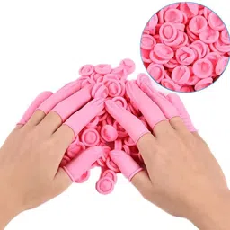 Pack of 500 Pieces Pink Antistatic Rubber Finger Cots Latex Safety Gloves-image-38