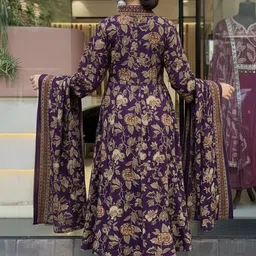 aimca Printed Anarkali Kurta, Bottom & Dupatta Set-picture-25