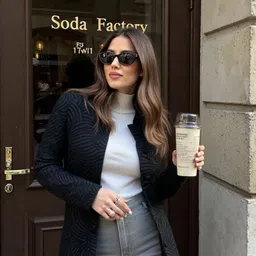 lyketrends Women Printed Bandhgala Party Blazer image 3