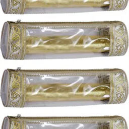 Travel Bangle Case / Chudi Organizer / Jewellery Pouch / Transparent Bangle Organizer For Girls & Womens (Pack of 4, Red) Vanity Box-image-5