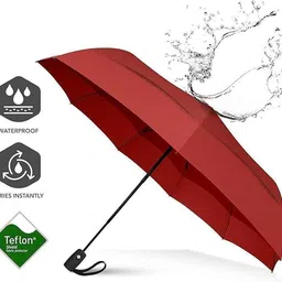 phantom UV Coated 3 Fold for Rain and Sun with Auto Open and Close Umbrella image 2