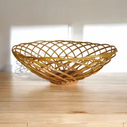 haksap Bamboo Fruit Bowl Basket | Vegetable Basket For Kitchen | Round Open Design 9" Bamboo Fruit & Vegetable Basket-picture-19