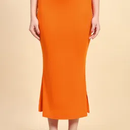 Trendmalls New.P01-DarkOrange Lycra Blend Petticoat-image-20