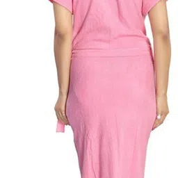 sree raj Baby Pink Bathrobe XXL Bath Robe image 3