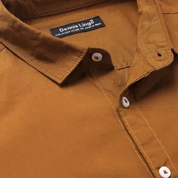 dennis lingo Men Slim Fit Solid Spread Collar Casual Shirt image 2