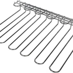 btl Five Rows Wall Mounted Hanging Wine Glass Holder Rack in Chrome Finish (Goblet Storage Hanger)(Rack for Bar Kitchen)(Stemware Organizer)(WDA-GR) Iron Stemware Holder-picture-14