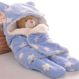 brandonn Polka Single Hooded Baby Blanket for Mild Winter-picture-19