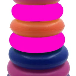 jmv Rainbow Stacking Ring Toys for Baby, Multicolour Teddy Colouring Stacking 7 Rings for Toddlers-picture-17