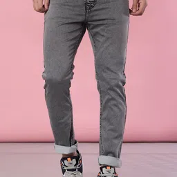 v-mart Men Skinny Mid Rise Grey Jeans-picture-28