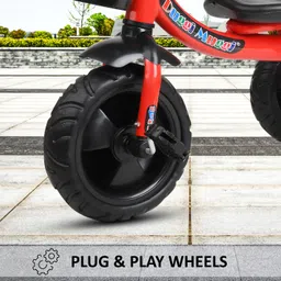 duggi muggi Baby Tricycle For Kids With Front And Back Basket KIDDO RED Recommended Tricycle For Age 1-5 Years Kids Cycle Tricycle image 4