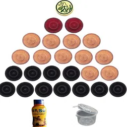 me 24 Pc Wooden carrom coin with striker and powder for carrom board Carrom Pawns-picture-10