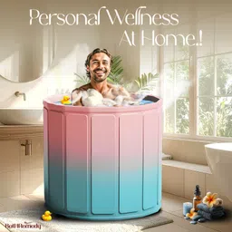 bathremedy Portable Ice Bath Tub for Adults Foldable Inflatable SPA Tub for Bathroom | Thickened Insulated Bath Tub with Drainage Hole | Home Use Adult Tub Free-standing Bathtub image 2