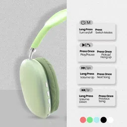 amusing Hi-Fi Stereo Wireless Bluetooth Headphones, Noise Cancelling (Multicolor) Bluetooth Headset image 4