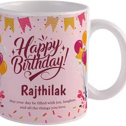 giftuation Happy birthday Rajthilak / Gift for birthday Ceramic Coffee Mug image 2