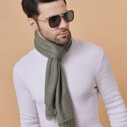 aanku Self Design, Solid, Woven Men Muffler image 3