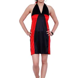 koriyan red black Free Size Bath Robe image 4