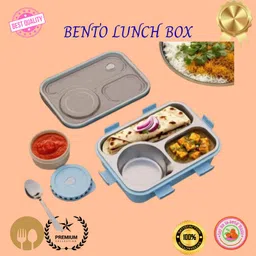 moira international Lunch Box for Kids Compartment Insulated Stainless Steel Tiffin Box for KID_L182 3 Containers Lunch Box image 1
