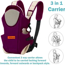 stayway TPTPR-KIDS Adjustable Baby Carrier Bag ( MAHROON CREAM, Front carry facing out) Baby Cuddler image 3