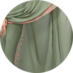 mirchi fashion Solid/Plain, Embellished Daily Wear Chiffon, Georgette Saree image 5