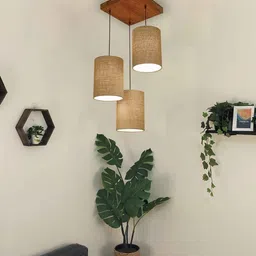 Elementary Jute Shade Cluster Hanging Light by Symplify image 1