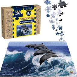 webby Beautiful Dolphins Wooden Jigsaw Puzzle, 252 pieces image 2