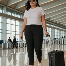 blissclub Women Solid Black Track Pants-picture-18