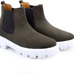 ikotal New Stylish Green Casual Chelsea Boot And Ankle Boot For Men Boots For Men-picture-38